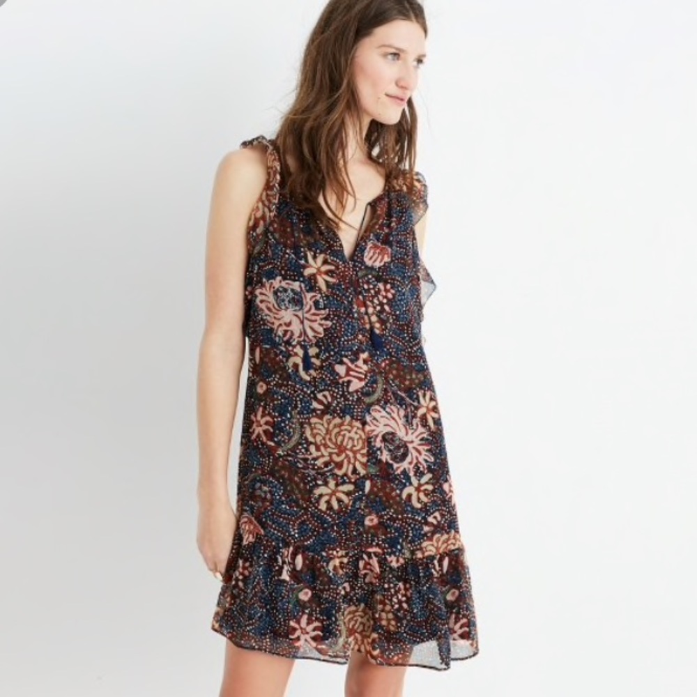 Madewell ruffle dress